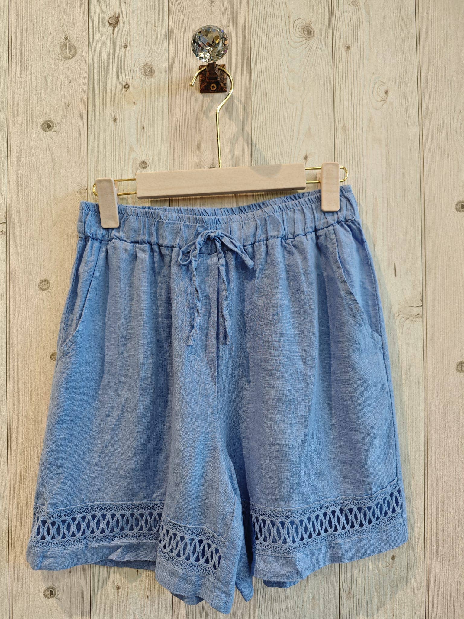 Linen & More - Vente Short – femme - RÉF 17761 SHORT EN DENTELLE LIN 100%8
