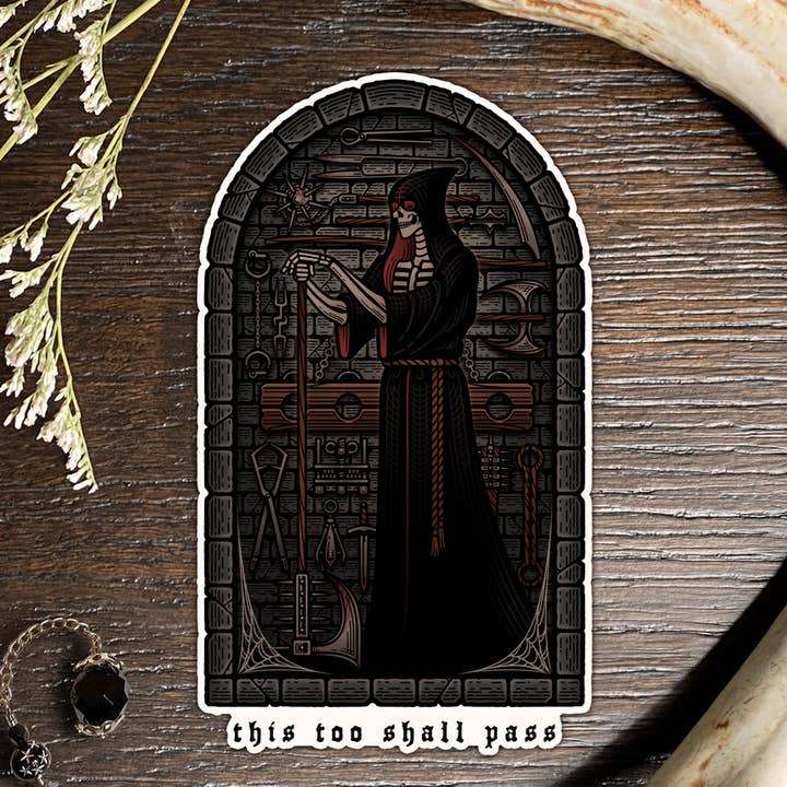 Executioner Vinyl Sticker for wholesale by Black Serotonin