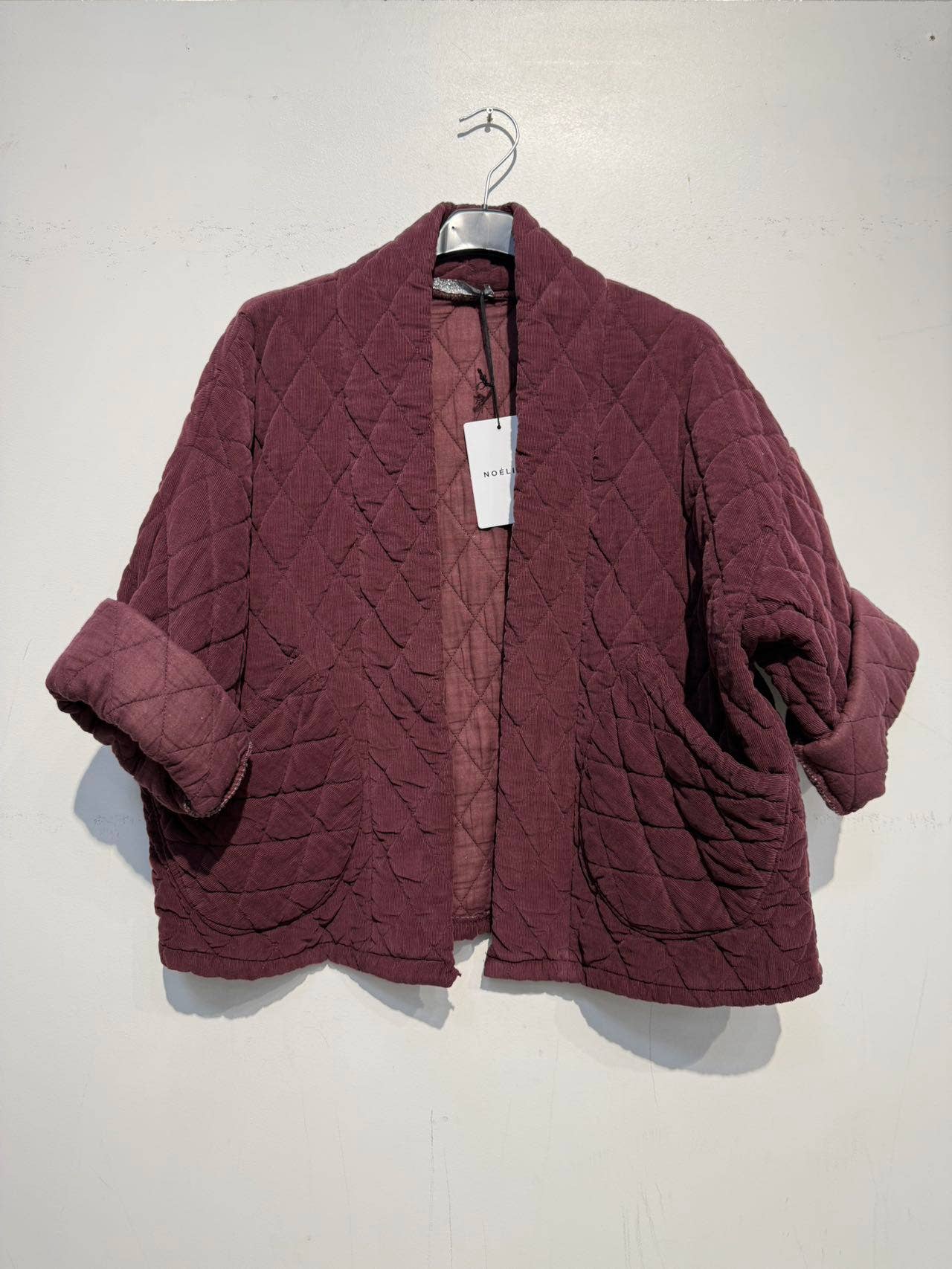 NOELINE - Wholesale Jacket - Women's - 2442-2 velvet quilted jacket4