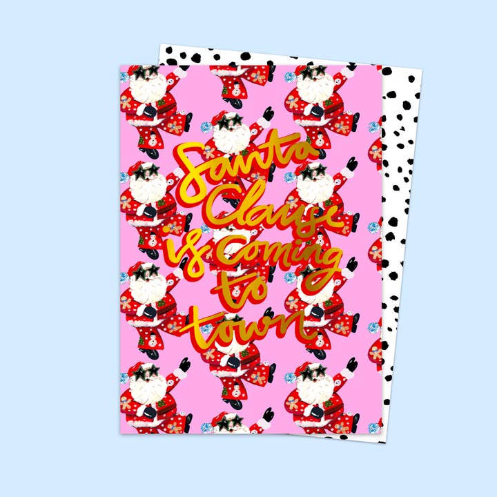 Eleanor Bowmer - Wholesale Christmas card - Santa Claus Is Coming To Town Card