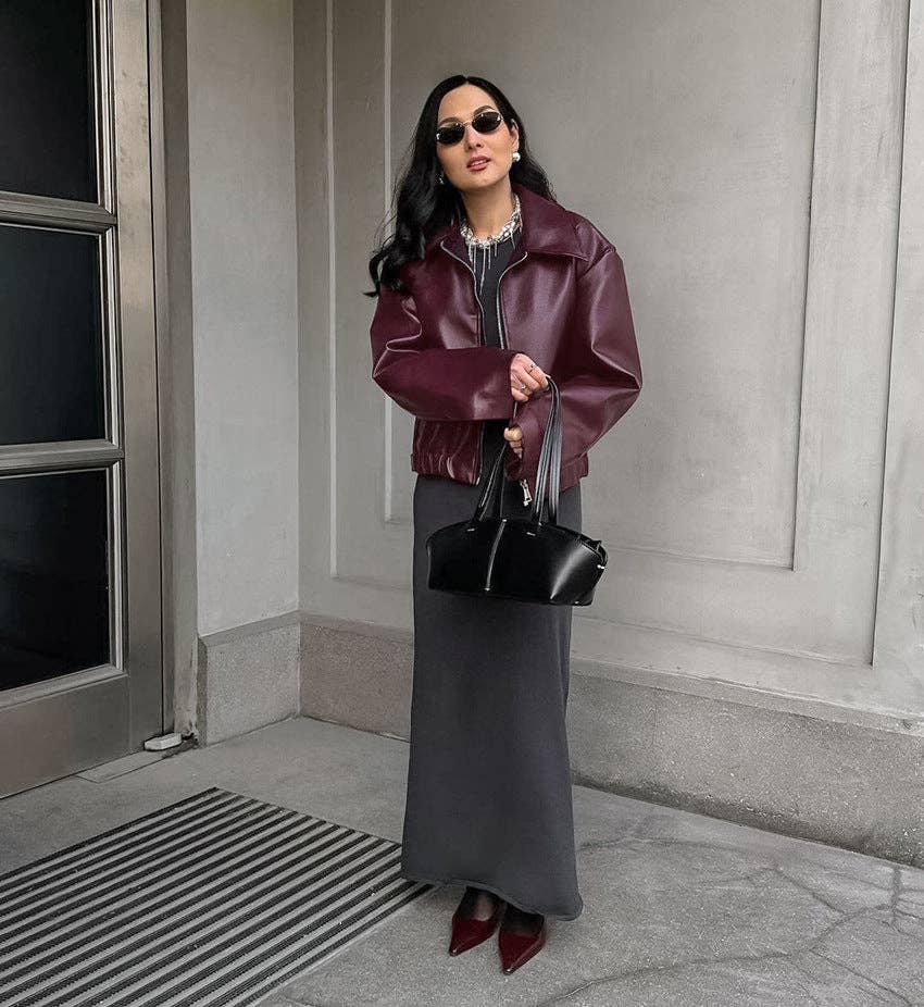 Marayn - Wholesale Leather Jacket - Women's - Biker Jacket 2024 European Chic Autumns Edge 17