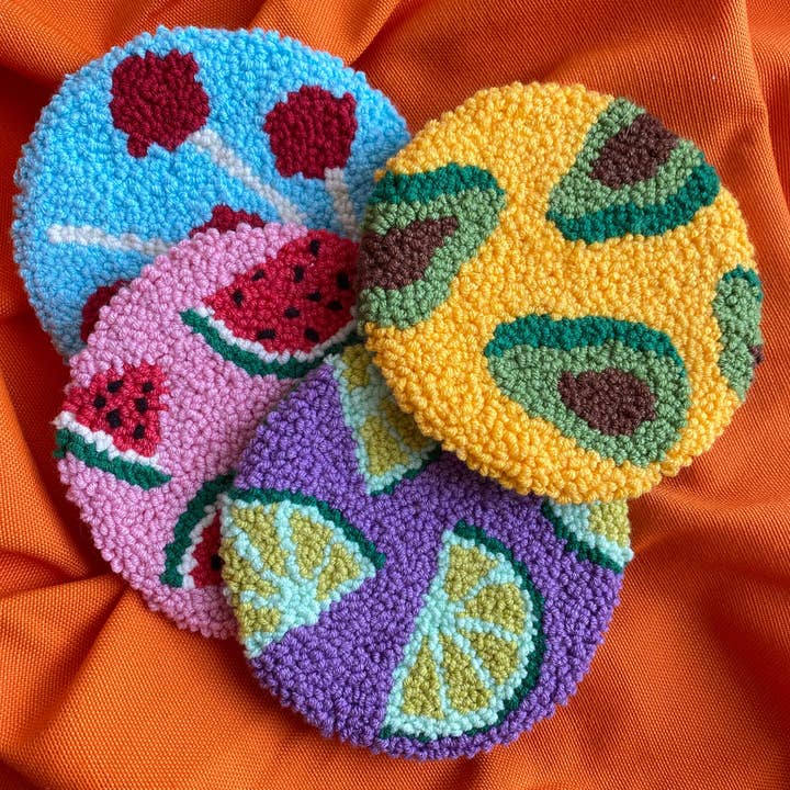 Punch Needle Coaster, Kaffeunderlägg, Broderimugg matta för wholesale av Fireflypunch