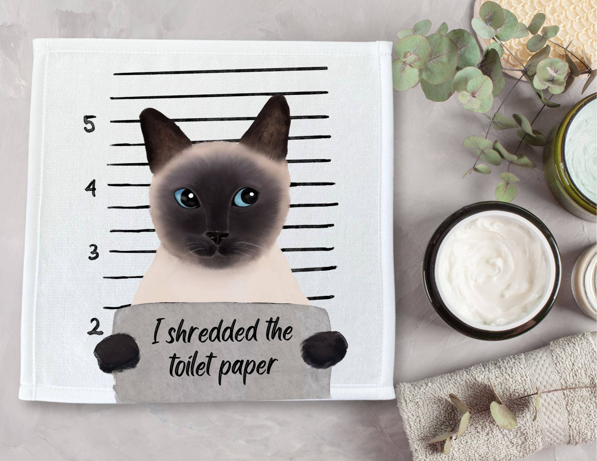 MerikaArt – wholesale Wash cloth – Siamese Cat Washcloth2