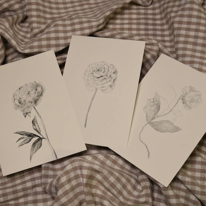 Sam Callery Art - Wholesale Art Print - Sweet Pea Stem Print