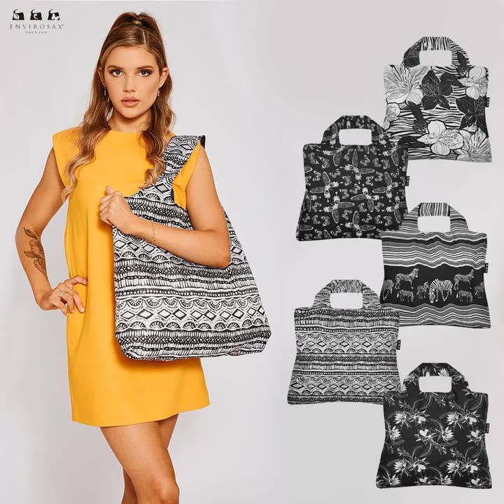 Ensembles de pochettes complètes Envirosax - Lot de 5 pièces Out of Africa pour la vente par Envirosax