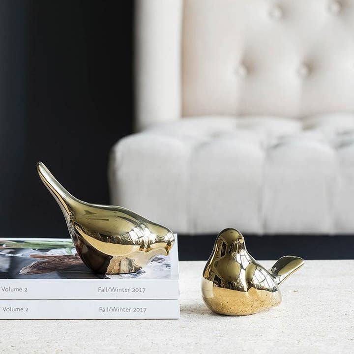 A&B Home Group Inc. - Wholesale Decorative Figurine - S/2 Chirp Bird Accents,Gold7