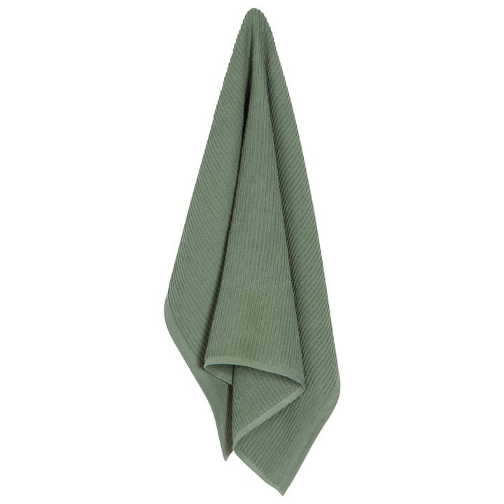 Ripple Elm Green Turkish Cotton Dishtowel for wholesale by Now Designs by Danica