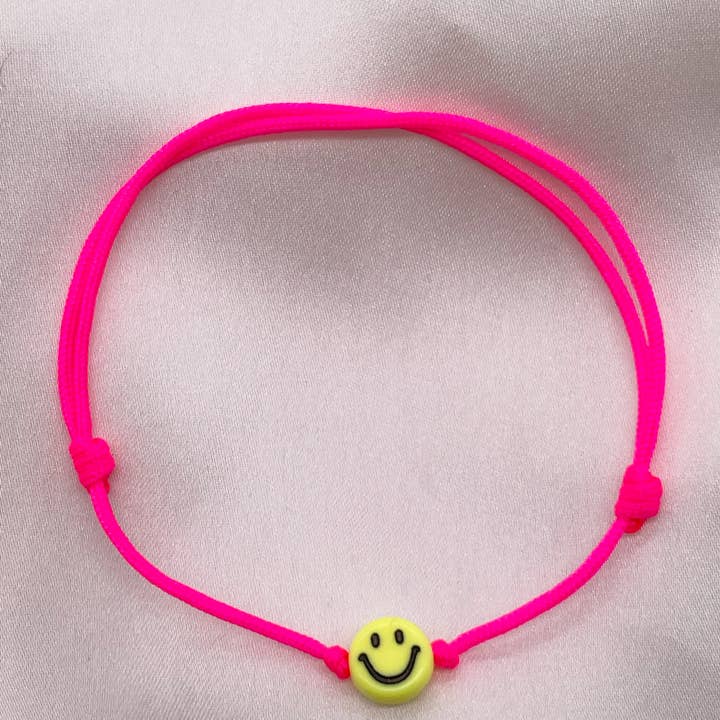 GLAM & GLORY Jewels made with love - Wholesale Woven/Braided Bracelet - Smile thong bracelet