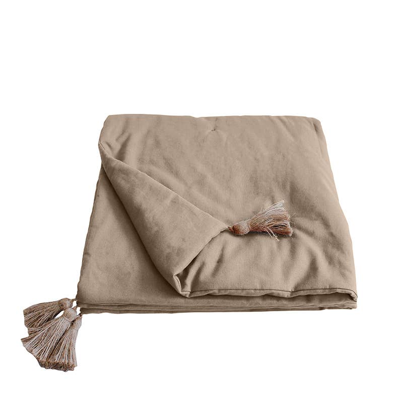 DECOSTARS - CmaDECO – wholesale Duntäcken – Täcke med jutetofsar, 90x190 cm, 11 färger, Panama26