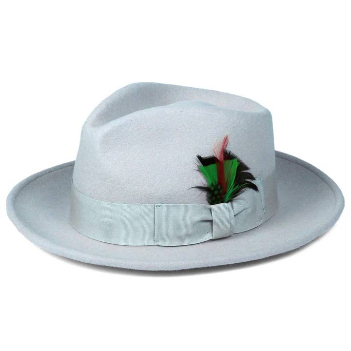Ferrecci - Vente Chapeau en feutre – homme - Ferrecci - Chapeau Fedora Unisexe Écrasable avec Bande à Plumes61