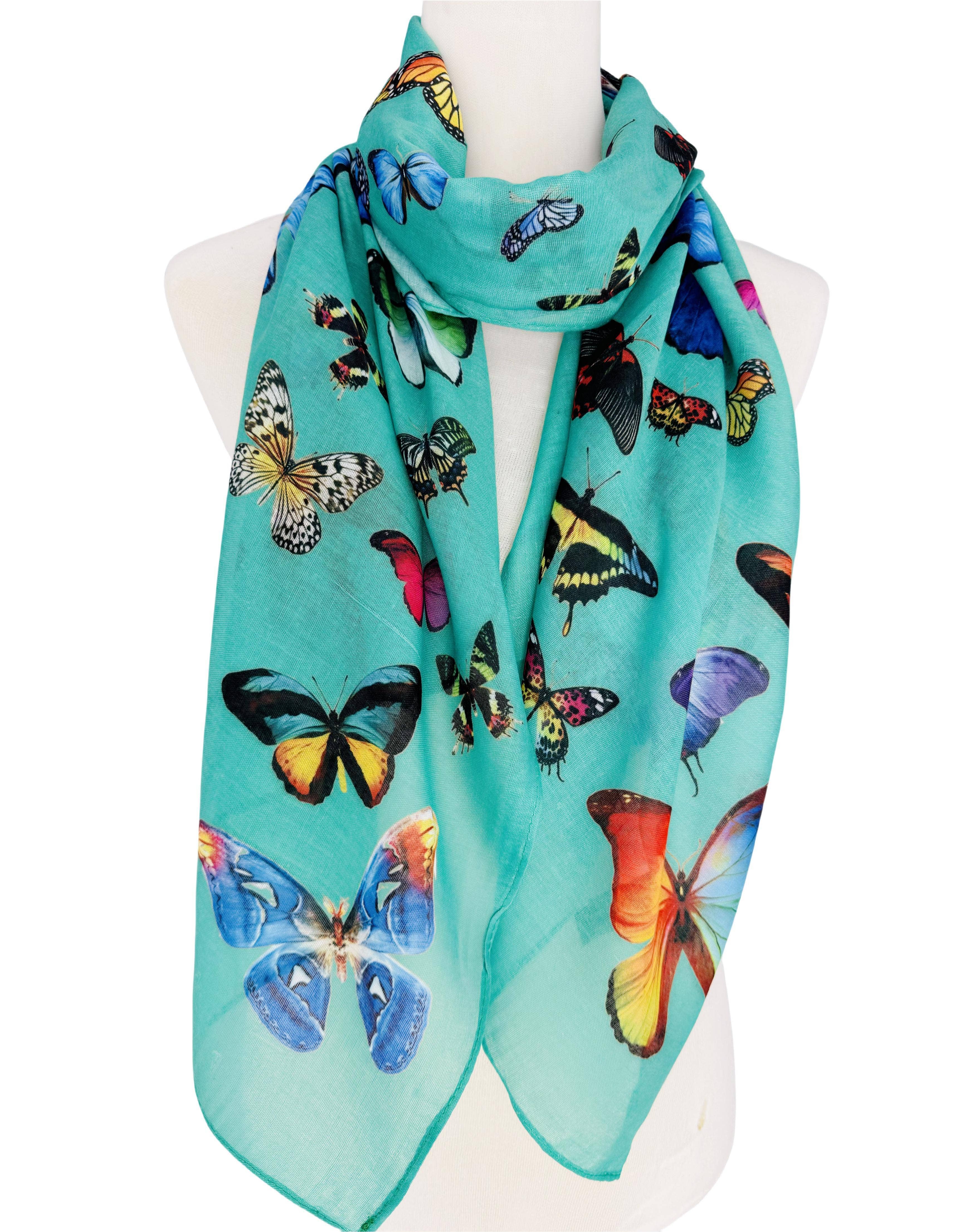 JC Sunny Fashion - Wholesale Scarf - Women's - JC021042 JC Signature Multicolor Butterfly Scarf7
