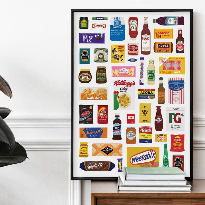 Bea Baranowska Illustration - Wholesale Art Print - English Food Larder Print1