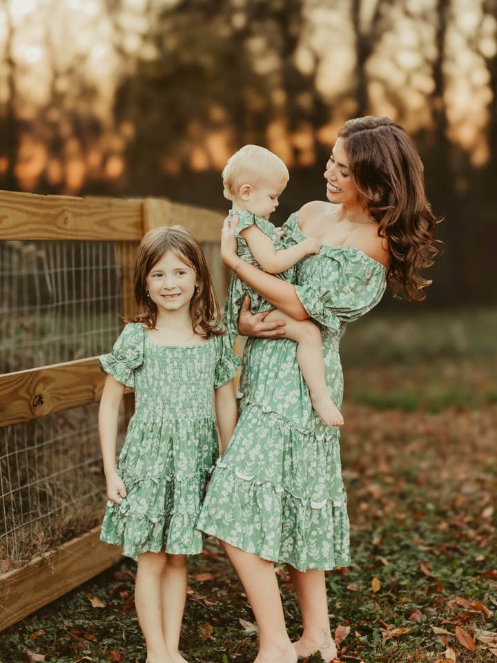 Bamboo Toddler Dress- Whispering Meadows for wholesale by The Village Cloth