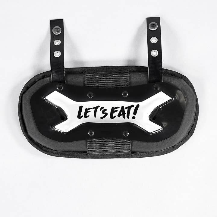 White Let's Eat Sticker for Back Plate for wholesale on Faire3