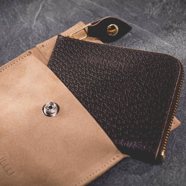 Frankinelli - Wholesale Wallet - Women's - Dark Brown Peccary Wallet5