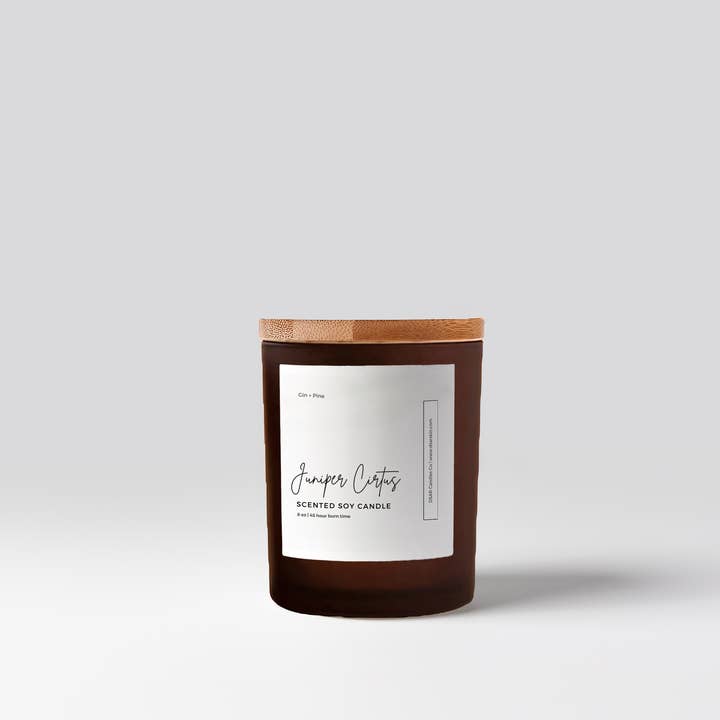 Coperchio in legno Juniper Berry 8 oz per la vendita all'ingrosso da parte di Dsarskin