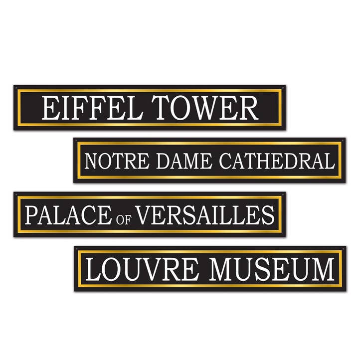 Beistle - Wholesale Cutouts - French Street Sign Cutouts