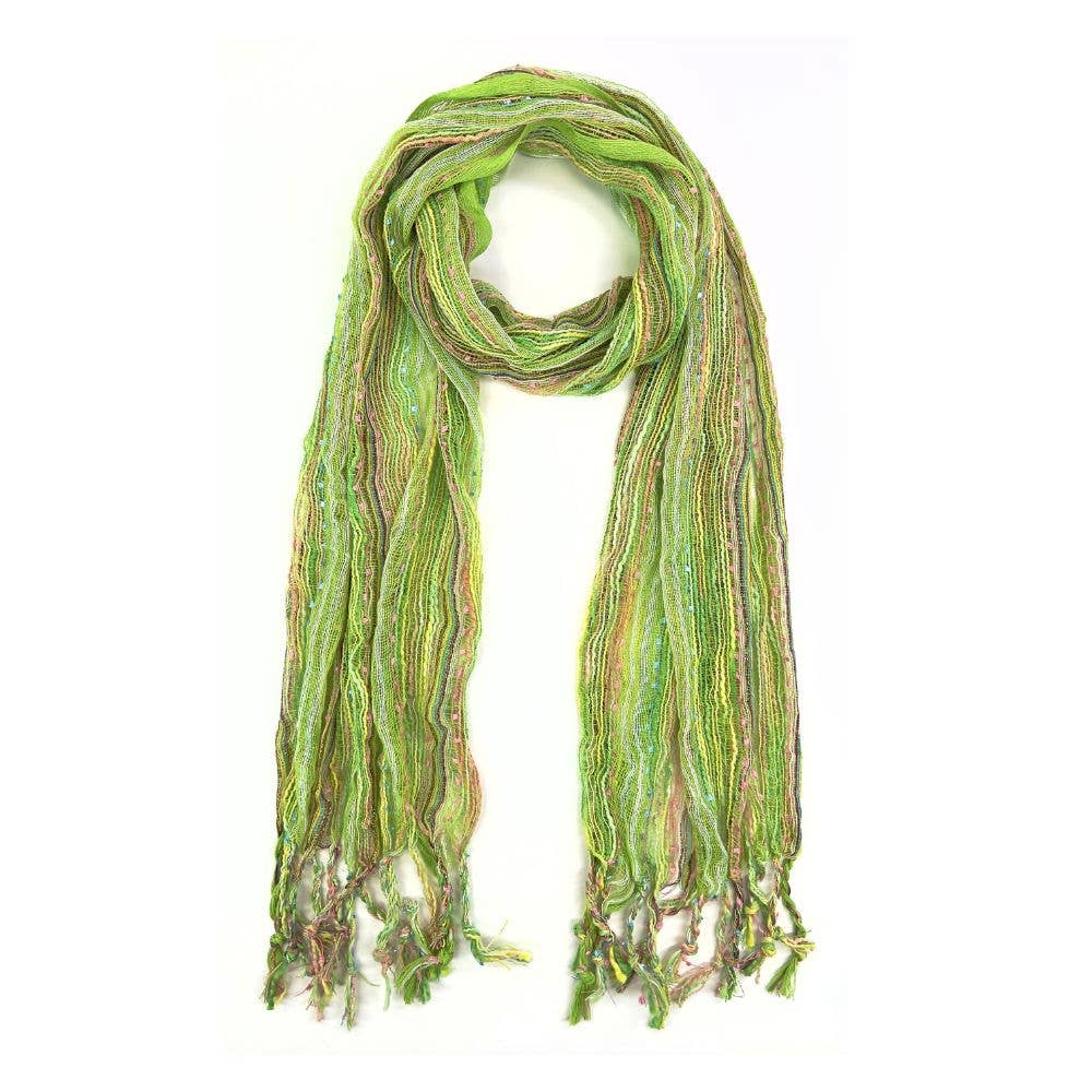 Humble Hilo – wholesale Scarf – Women's – Humble Hilo Multicolored Thread Artisan Scarf8