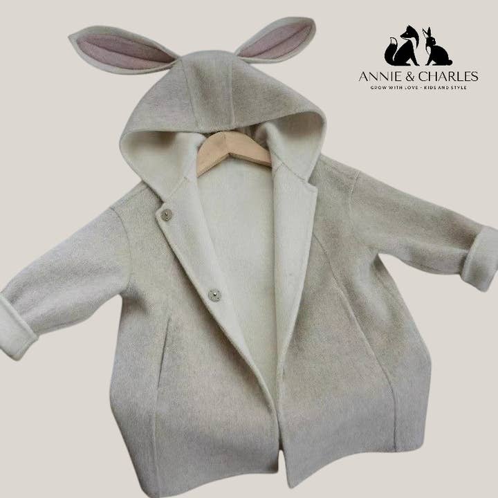 Annie & Charles® Wool Coat RABBIT for wholesale by Annie & Charles