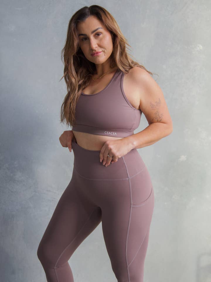 CEACEA SWIMWEAR, ACTIVEWEAR, KIDS SWIM - Wholesale Athletic/lounge leggings – Women's - FULL LENGTH LEGGINGS - COCOA2
