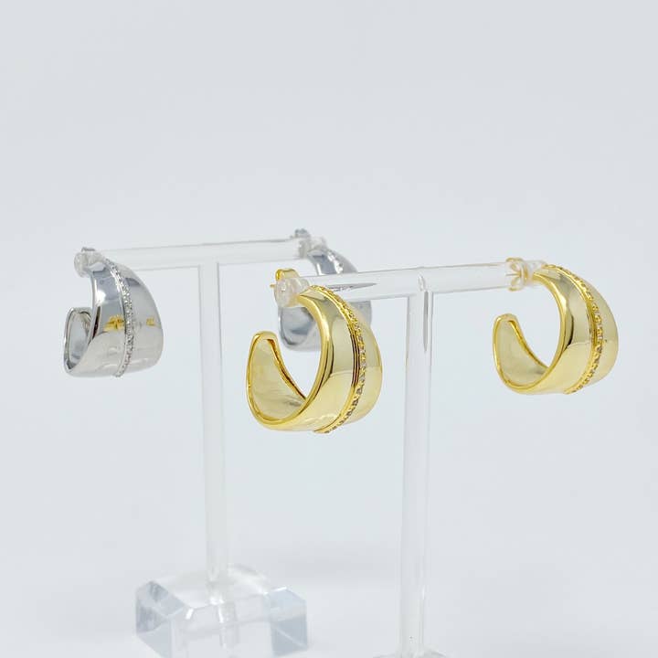 Shines All Set Hoop Earrings for wholesale by Ellison+Young
