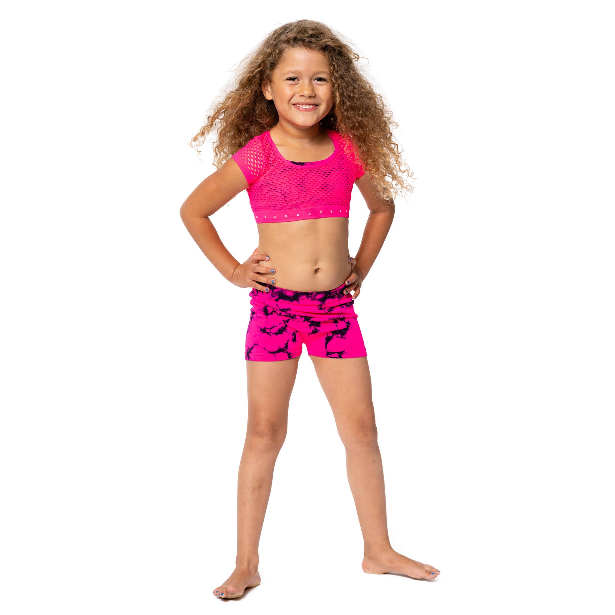 Malibu Sugar - Vente Débardeur – enfant - Top Crop Dance en maille avec bande en strass pour petites filles, 4 à 6 pièces15