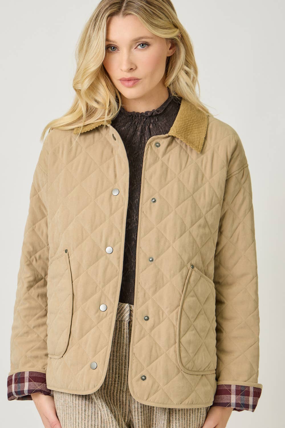 Mystree - Venta al por mayor Chaqueta - Mujer - Chaqueta acolchada en contraste 6018814