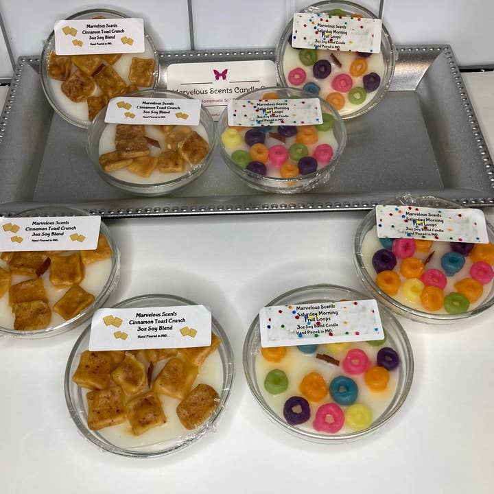 Marvelous Scents Candle Co - Wholesale Novelty Candle - Saturday Morning Cereal - Mini 3oz.