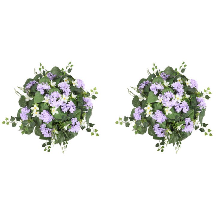 Purple Hydrangea Urn Filler with Adjustable Height for wholesale by Haute Decor