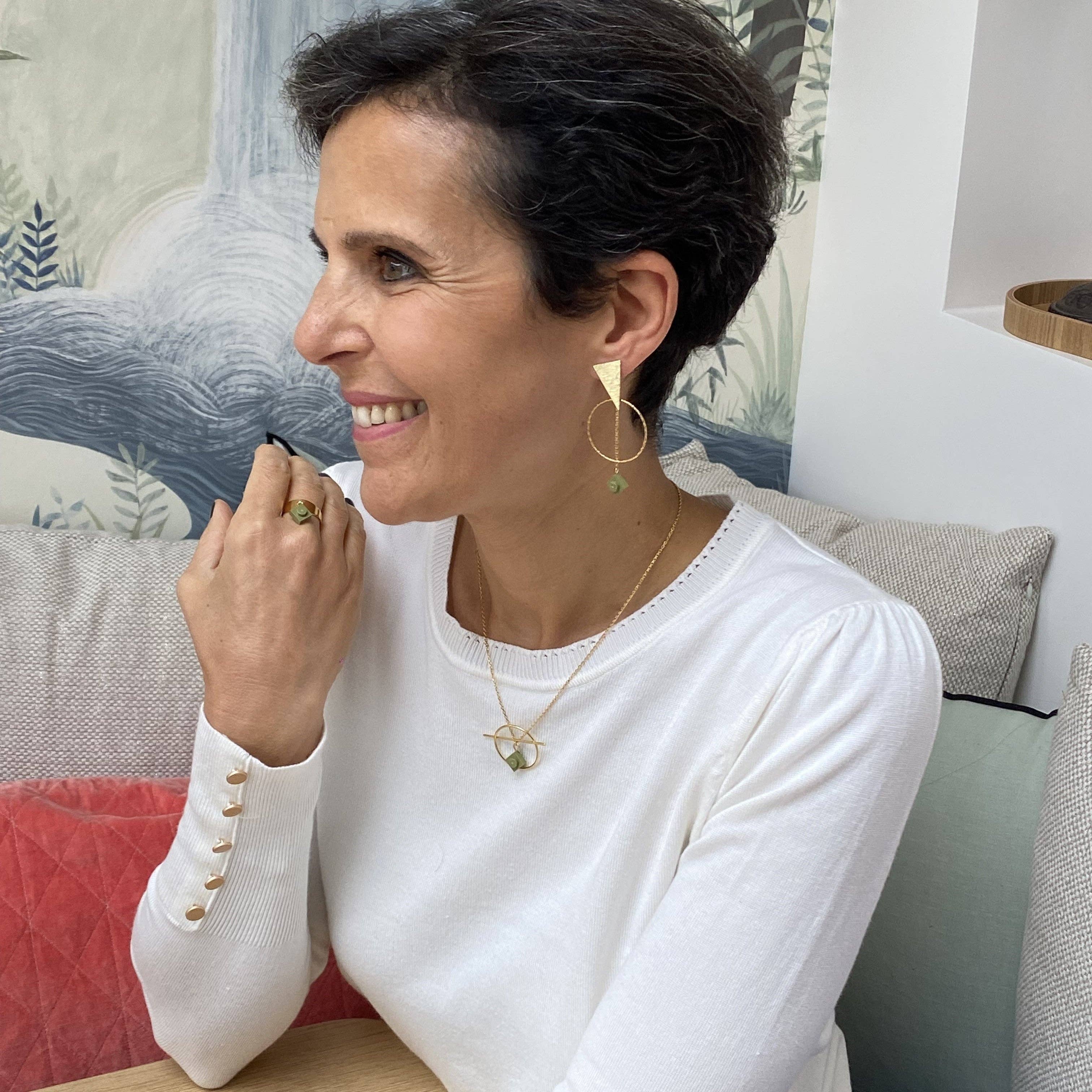 Brique d'Oreille - Wholesale Pendant/Charm Necklace - Geometric necklace with a Lego brick - Les Astucieuses17