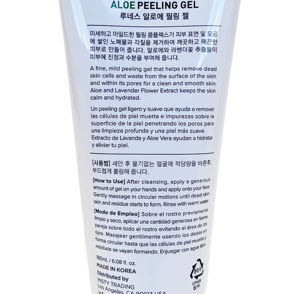 My Wholesale Fashion - Wholesale Hand & Body Lotion - [ Lunes ] Aloe Vera Peeling Gel 180ml 1