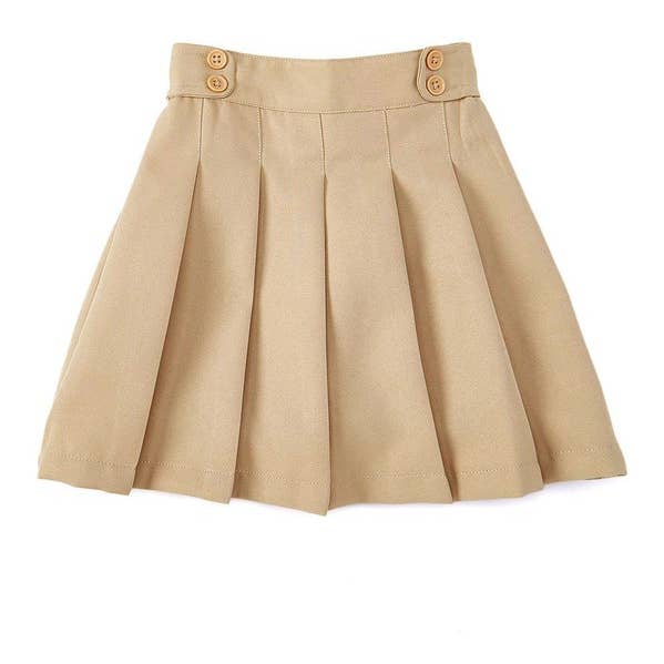 Cachi Gonna a pieghe per ragazza in uniforme scooter kaki 4/5-16 in vendita all'ingrosso su Faire0