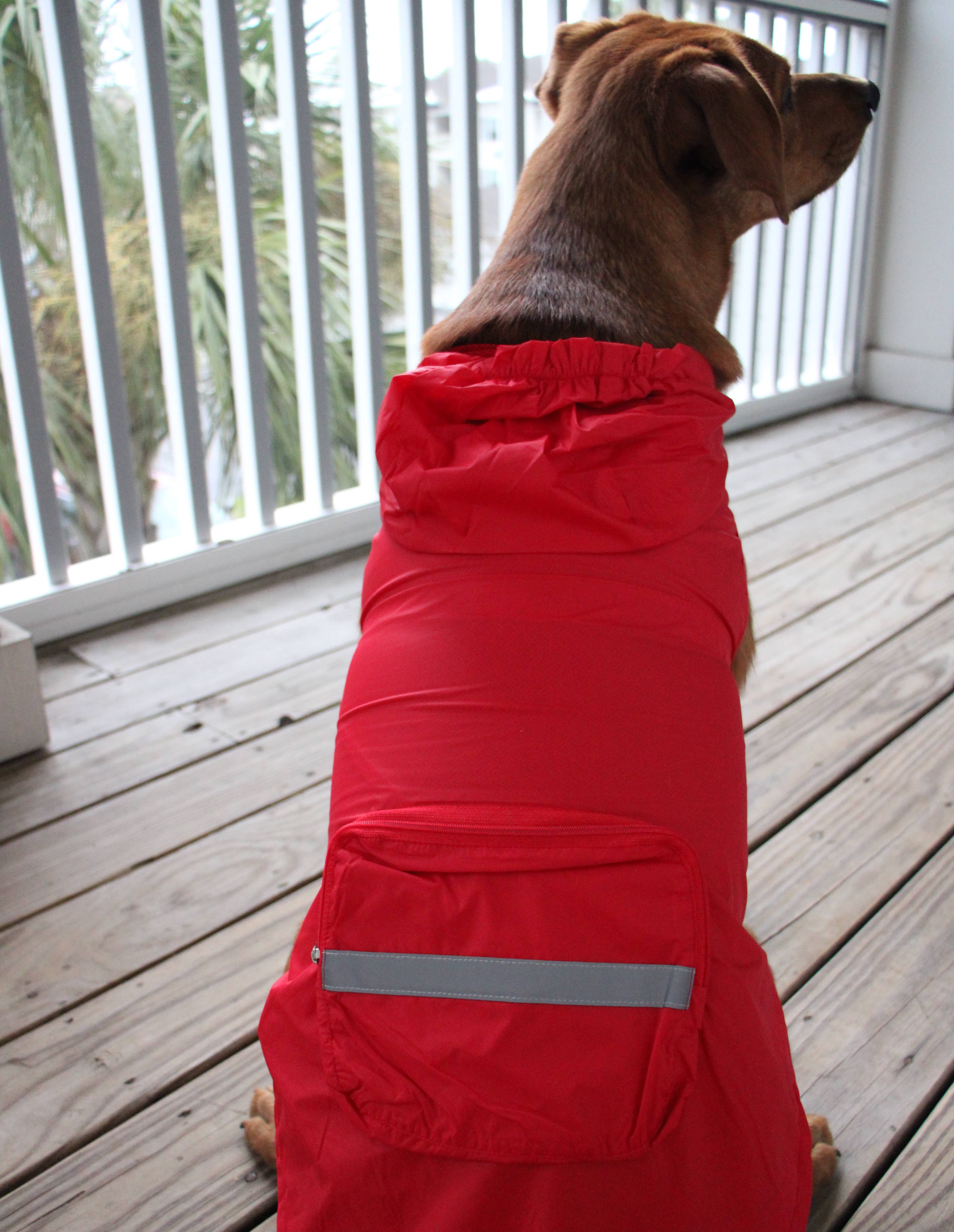 Doggie Design - Wholesale Pet Raincoat - Dog - Packable Raincoat - Red5