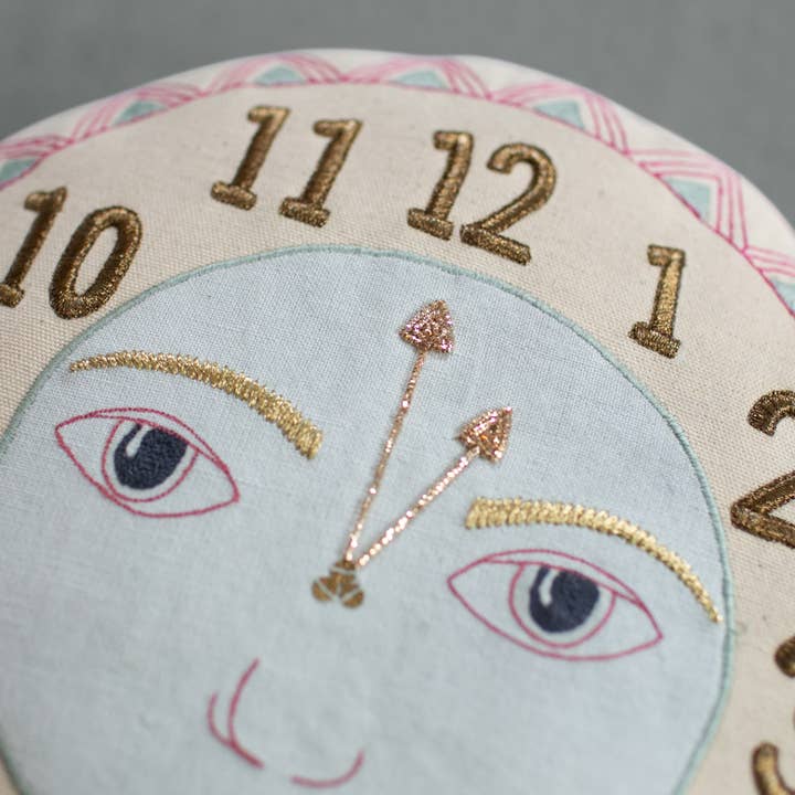 Skippy Cotton - Wholesale Throw/Decorative Pillow - Clock Face Pillow- Handmade, Cotton-filled Cushion3
