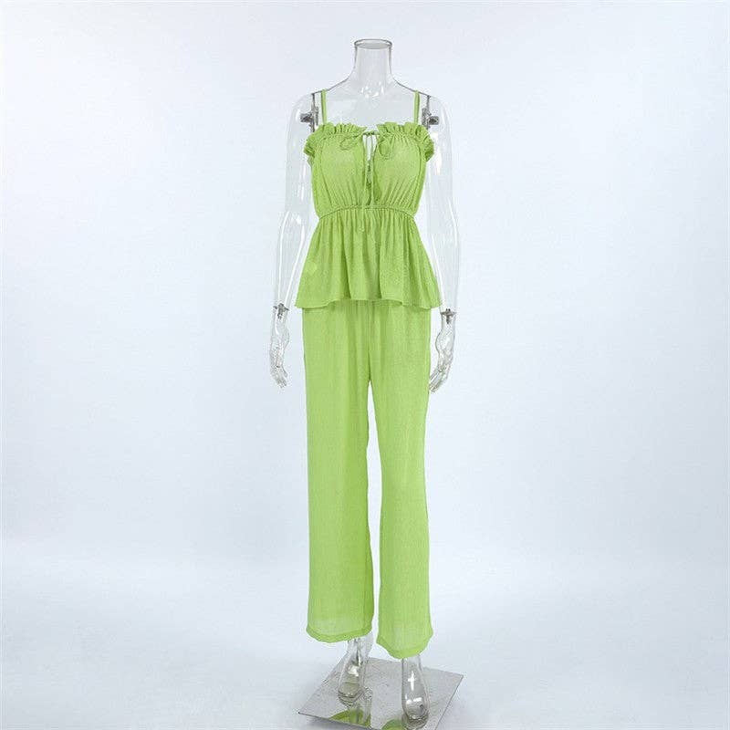 UZ Wholesale Store – wholesale Sleepwear set – Women's – Two-Piece Camisole and Long Pants Pajama Set4