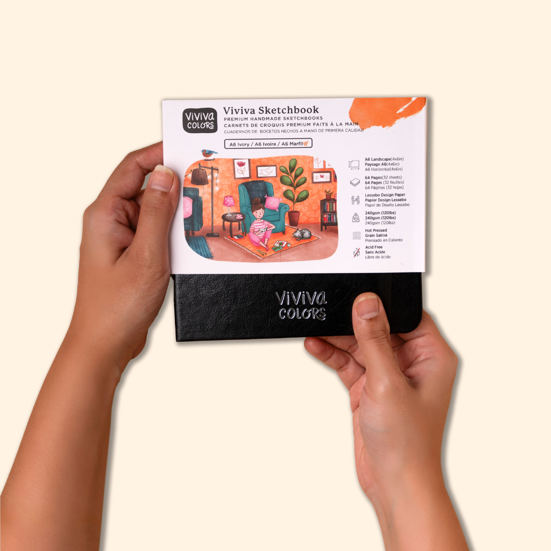 Viviva Colors - Vendita all'ingrosso Sketchbook/blocchi per schizzi - Album da disegno avorio A6 - 240 GSM per colorare e disegnare1