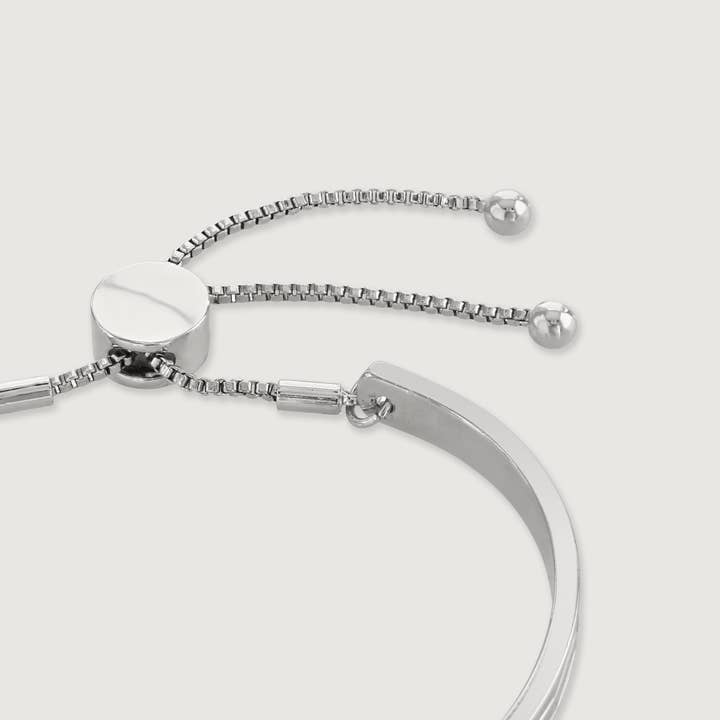 Bracciale Dalston - Tonalità rodiata per la vendita all'ingrosso da parte di Buckley London