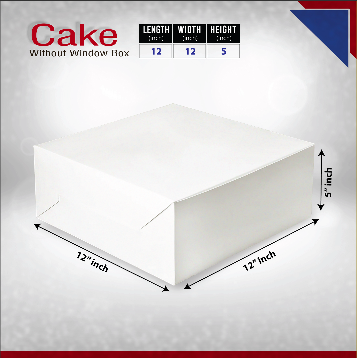 Tennessee IMPEX - Wholesale Gift Box - Custom Cake Boxes with Your Logo and Color (3 sizes)3
