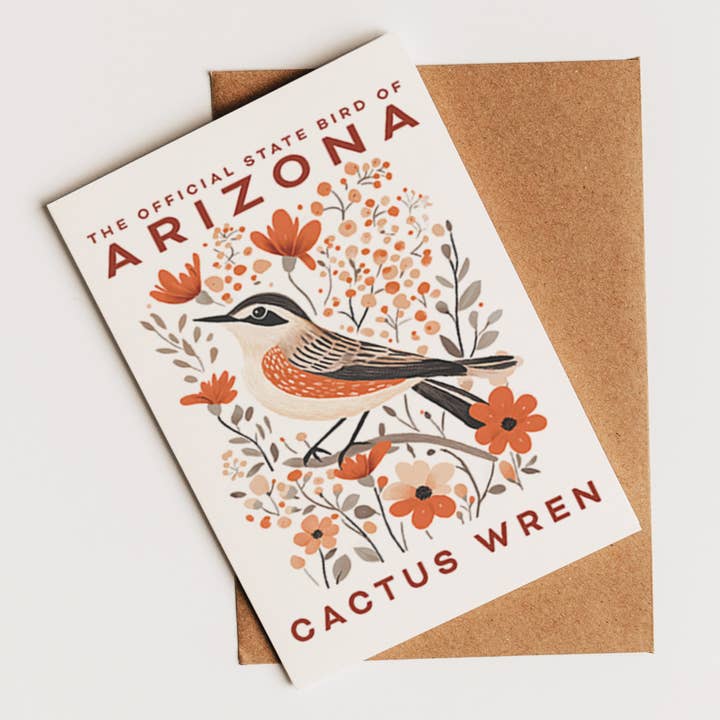 Cartolina dell'Uccello di Stato dell'Arizona | Etichettata in bianco per il tuo negozio per la vendita all'ingrosso da parte di PhiloPerse