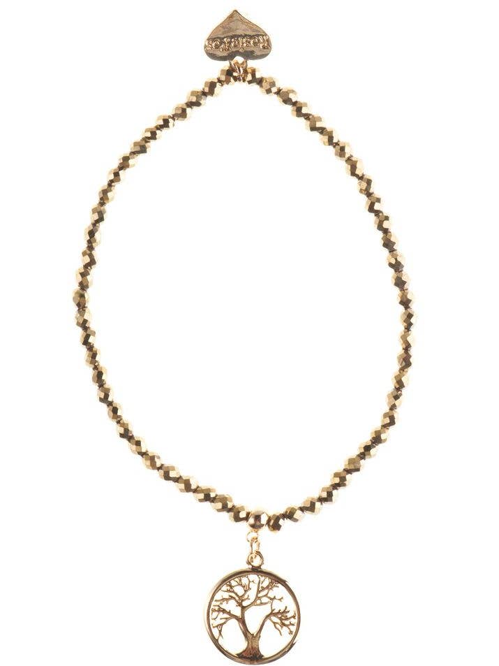 Bracelet Arbre de vie en pyrite pour la vente par Rosie Fox