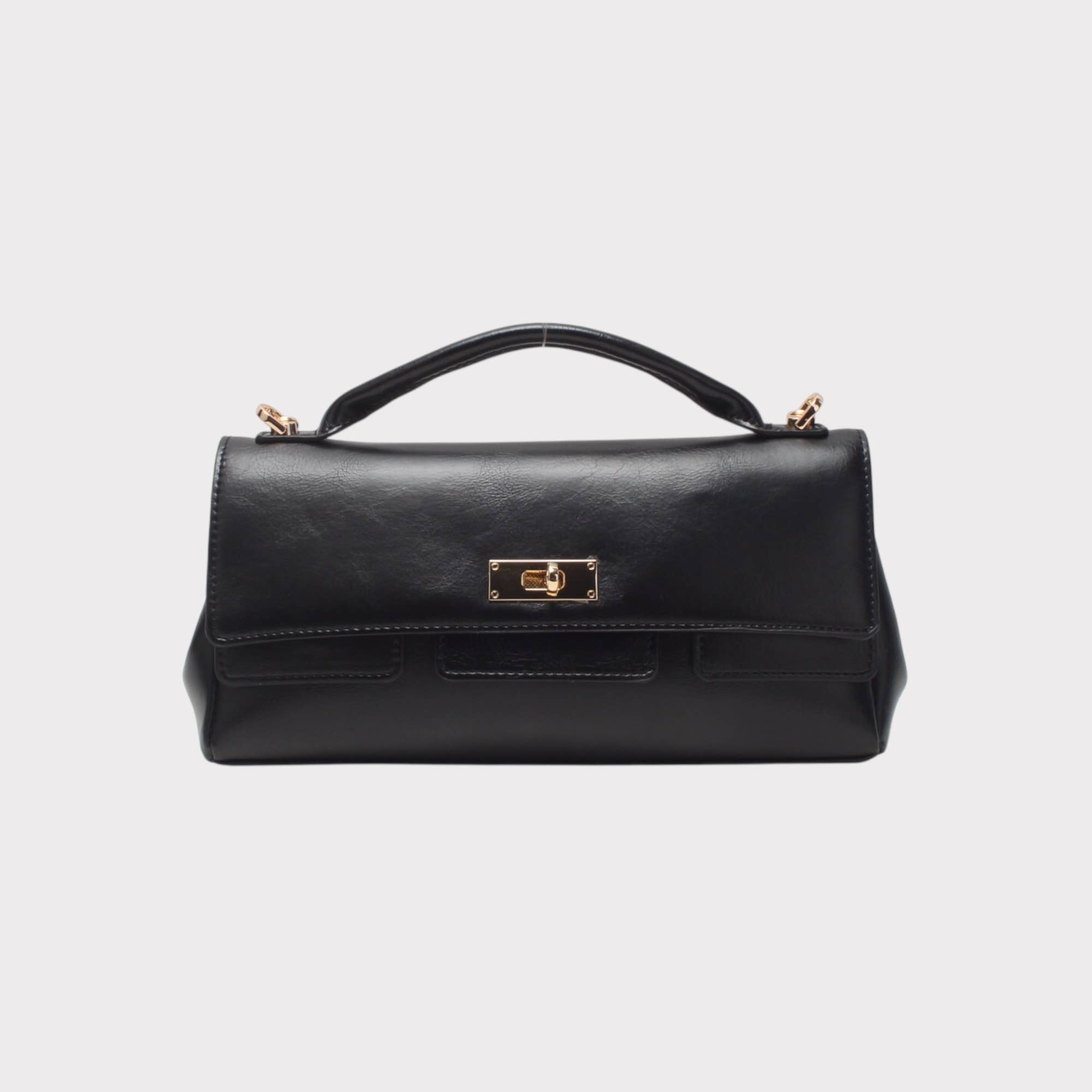 BESTINI - Wholesale Messengertas - Dames - Baguette tas, schouderriem en polsband, draaisluiting5