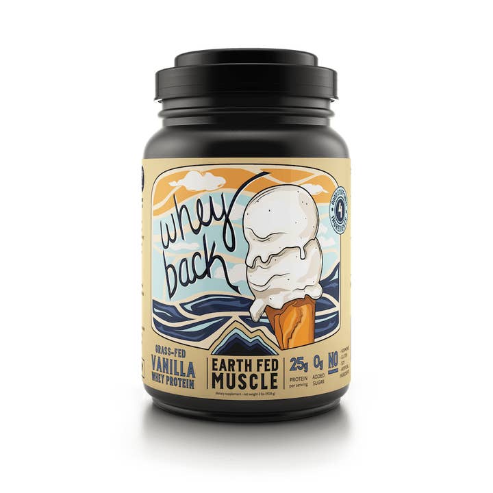 Earth Fed Muscle - Wholesale Protein/Superfood Powder - Whey Back Vanilla Grass Fed Protein