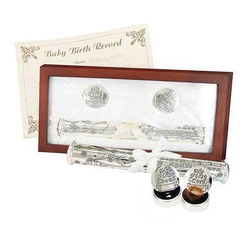 Rosewood Birth Certificate Holder & Memory Set for wholesale by Stephan Baby by Creative Brands