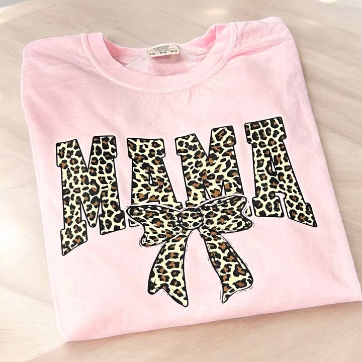 Leopard Mama Comfort Colors Graphic Tee for wholesale by Making It Personal