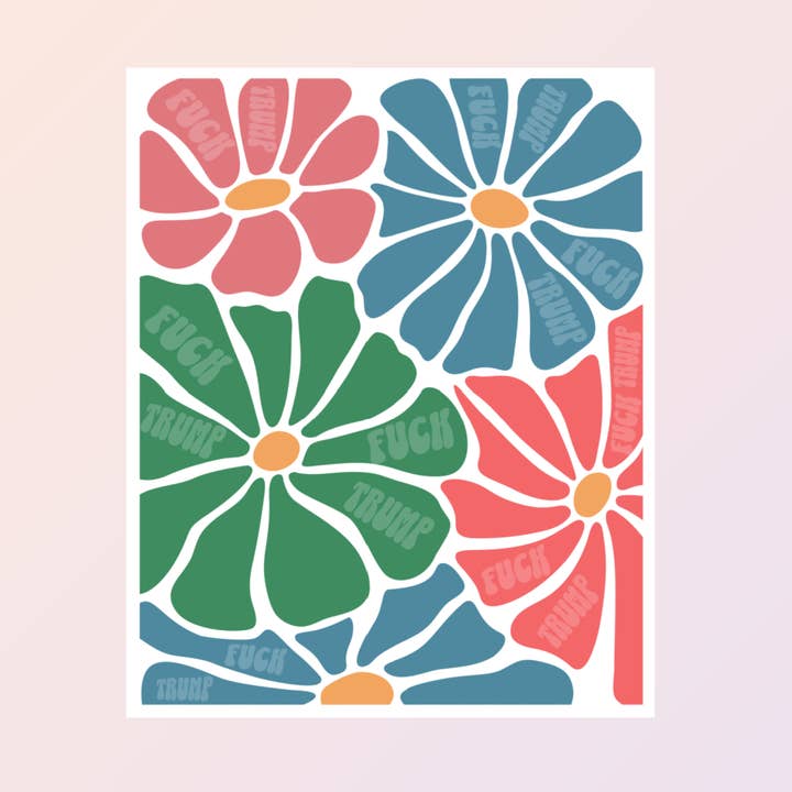 Subtle Anti-Trump Stickers, Fuck Trump Stickers for wholesale by Sorry Not Sorry Co