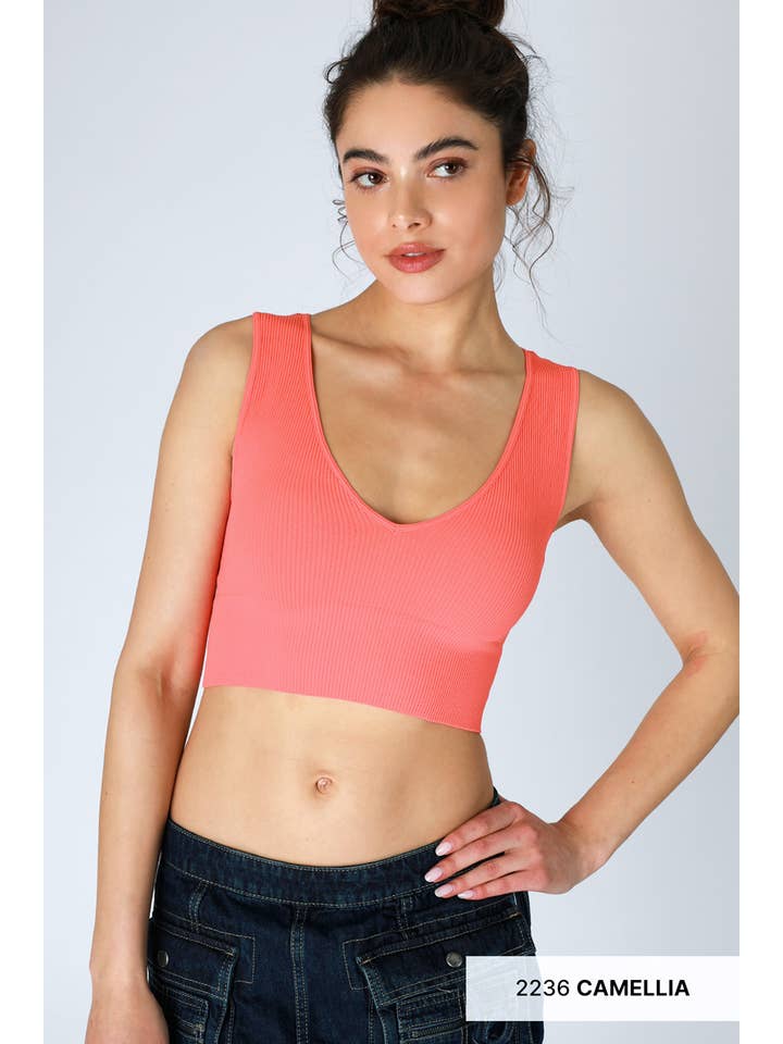 NIKIBIKI - Wholesale Knit Top - Women's - NS7829 - Plunge V-Neck Crop Top19