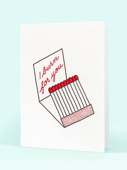 I Burn For You for wholesale by Letterpress de Paris