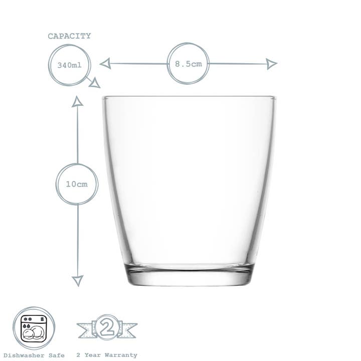 Rinkit Pty Ltd - Wholesale Drinking glass/cup - LAV Vega Water Tumbler - 340ml4