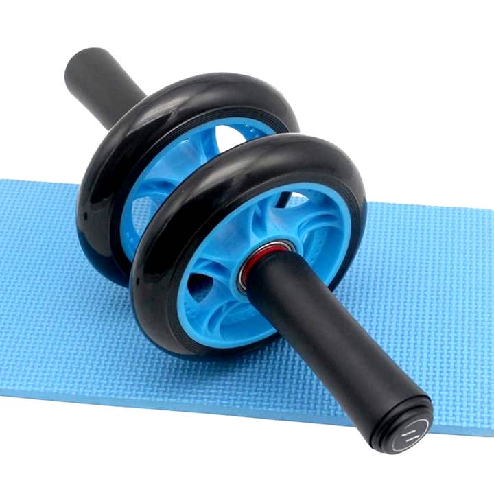 Abdominal Exercise Double Wheel Roller with Workout Mat for wholesale by Lexi Home