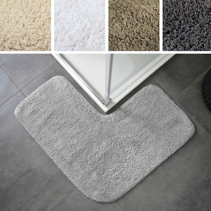 Corner Shower Mat - Bath Mat for Shower Units 100% Cotton for wholesale by Allure Bath Fashions
